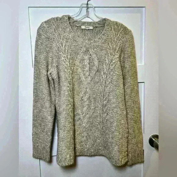 Madewell size M sweater Firelight Marled Pullover Marled Flax  EUC - Picture 1 of 11